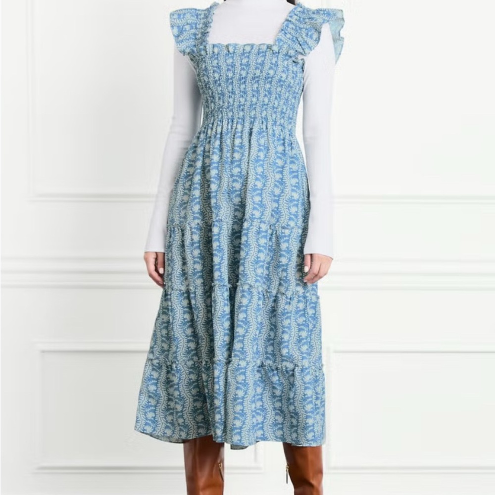 Hill House Nap Dress Blue Patterned